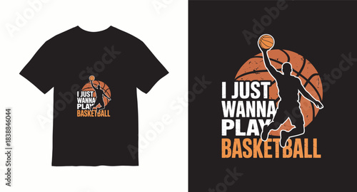 Graffiti basketball vector t-shirt design