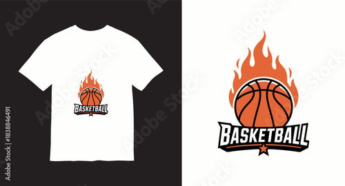 Graffiti basketball vector t-shirt design