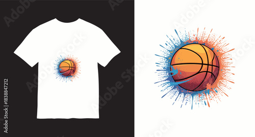 Graffiti basketball vector t-shirt design