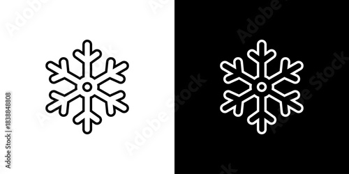 雪の結晶のシンプルアイコン