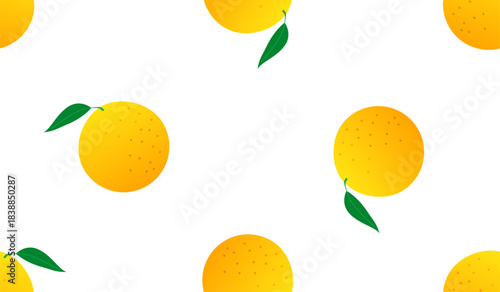 Seamless pattern with orange fruit 
