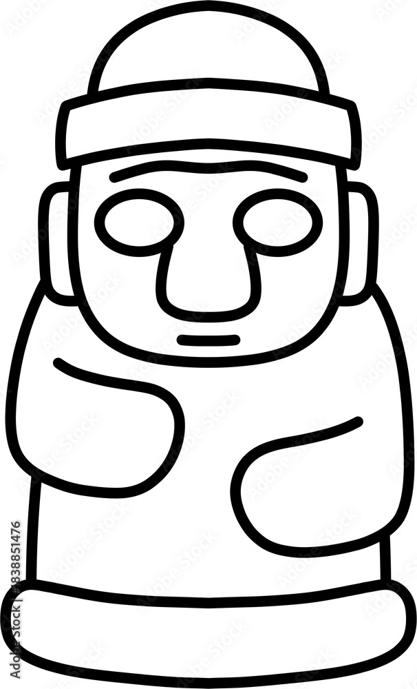 Obraz premium 돌하르방 흑백