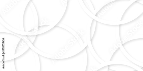 Abstract white background with lines. Abstract minimal geometric white circle light background. Modern shiny template lines futurists pattern.