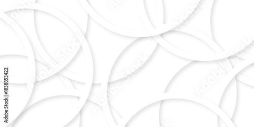 Abstract white background with lines. Abstract minimal geometric white circle light background. Modern shiny template lines futurists pattern.