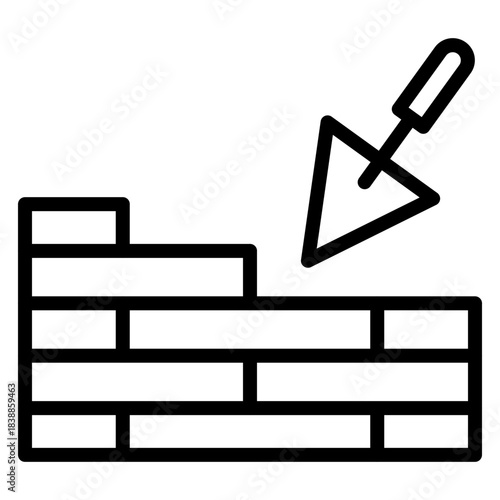 Bricklayer Vector Icon Design