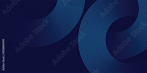 Abstract blue glowing geometric lines modern shiny blue circle lines pattern. vector illustration eps10
