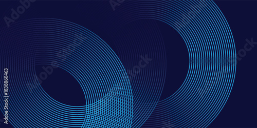 Abstract blue glowing geometric lines modern shiny blue circle lines pattern. vector illustration eps10