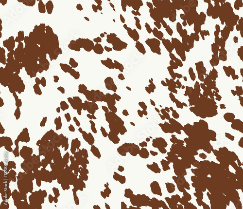 pattern cow leather natural print animal skin. Realistic cow fur seamless skin pattern	