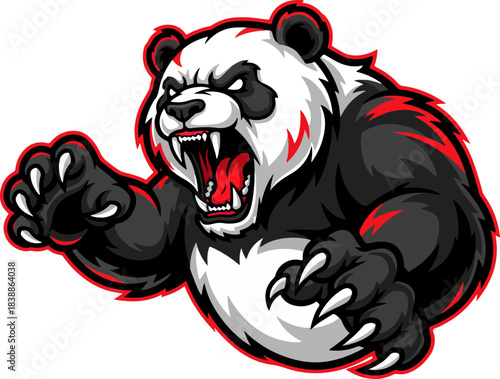 roaring panda mascot