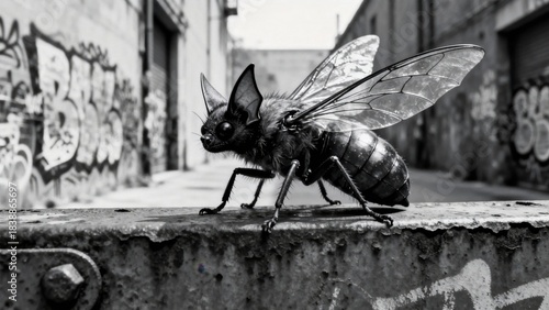 Hybrid animal between bat a...