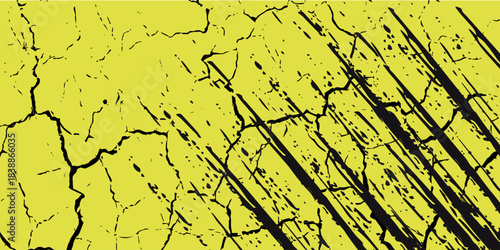 yellow black brush wrap car sticker pattern abstract banner sporty lines black yellow color combination grunge brush pattern racing motorsport  design, Eps 10.