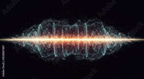 Abstract visualization of quantum duality showing the fundamental conflict between wave mechanics and particle behavior in an energetic field ,energy ,duality ,dynamic