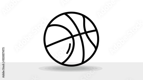 Basketball ball vector icon isolated on white background