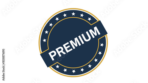 A circular emblem with the word "PREMIUM" diagonally across it, set against a white background.