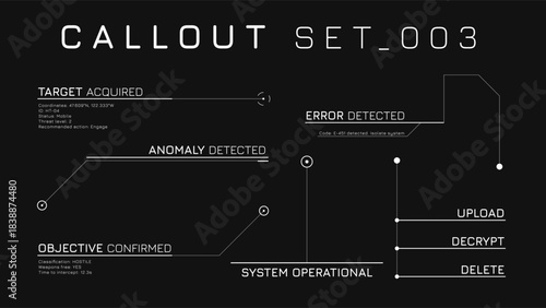 Callout Hud Pack Featuring Minimal Interface Panels For UI