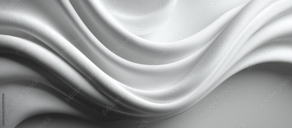 Fototapeta premium White fabric with a wave pattern
