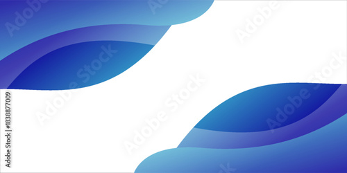 Abstract Blue Wave Shapes With Gradient Curves For Modern Tech And Design Projects
