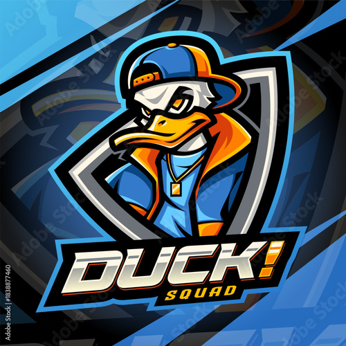 Duck squad esport mascot logo design