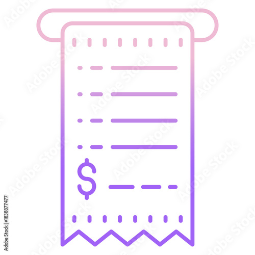 Outline Color receipt icon