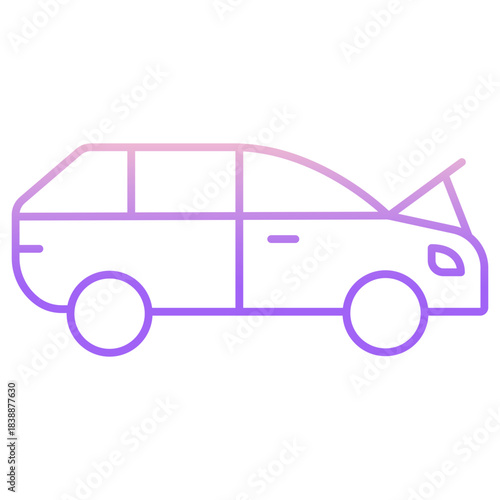 Outline Color Car trunk icon