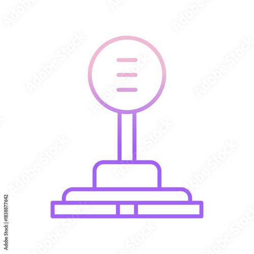 Outline Color Car Gear icon