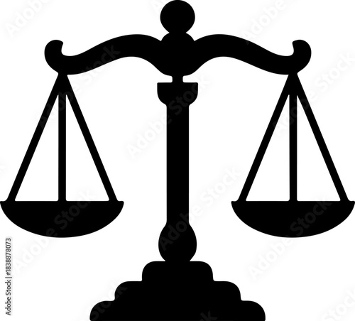 Balance Scale silhouette vector art