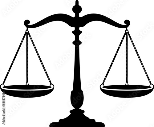 Balance Scale silhouette vector art