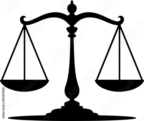 Balance Scale silhouette vector art