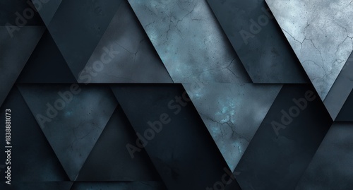 Black and white image of a pattern of triangles