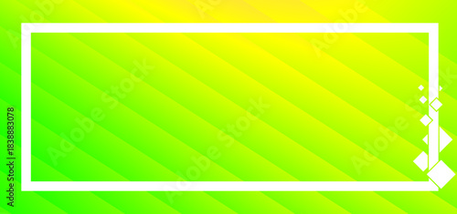 Vibrant Diagonal Stripes Abstract Template | Neon Yellow-Green Backdrop with Geometric Accents