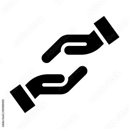 HelpingHand Vector Glyph Icon Design