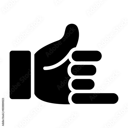 HandSignal Vector Glyph Icon Design