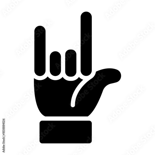 RockSign Vector Glyph Icon Design