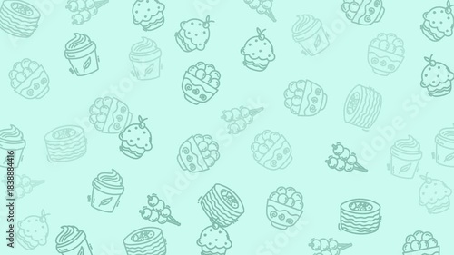 Food Icons Pattern Animated 
