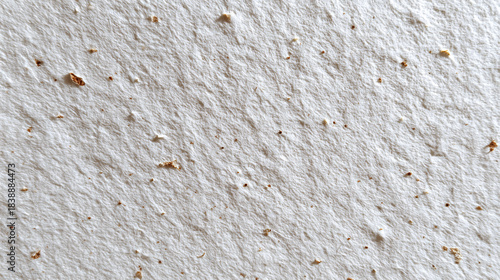 Close-up rough handmade paper texture featuring organic fiber speckles, subtle irregularities, and tactile grain surface 