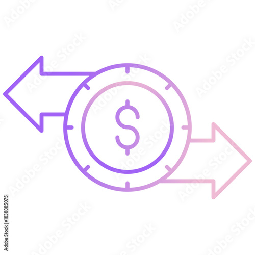 Outline Color Currency Exchange icon