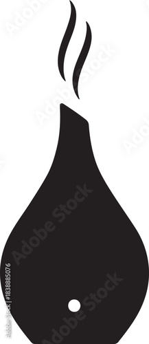 Modern aromatherapy diffuser emitting steam, wellness spa icon