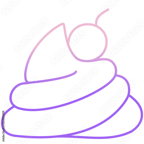 Outline Color Whip Cream icon