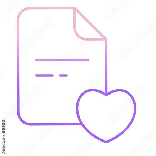 Outline Color Favorites files icon