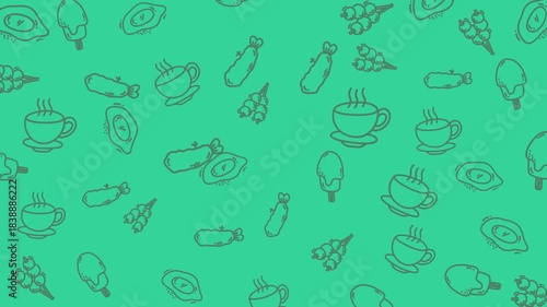 Fast Food Pattern Animated 