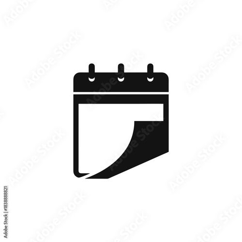 Calendar Date Silhouette Icon Transparent Background
