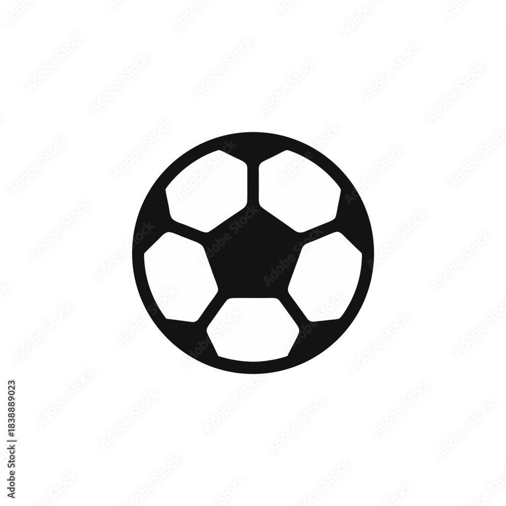 Naklejka premium Soccer Ball Silhouette Transparent Background