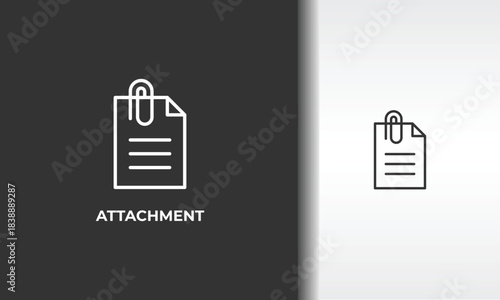 Attachment Vector, Icon Or Logo Sign Isolated Symbol Illustration