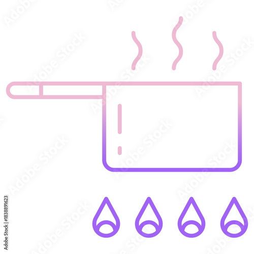 Outline Color Cooking pan icon