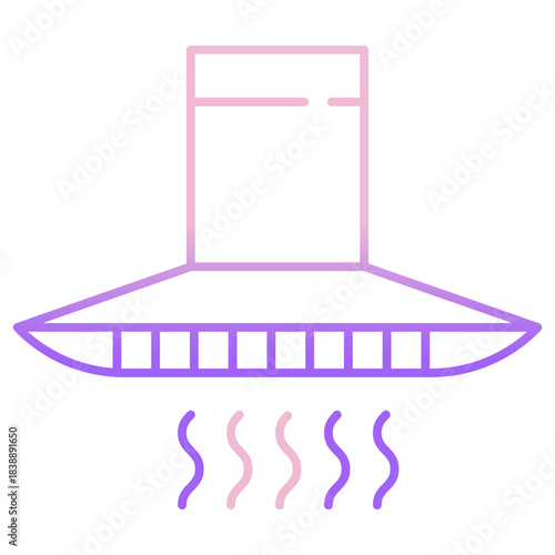 Outline Color Kitchen Chimney icon