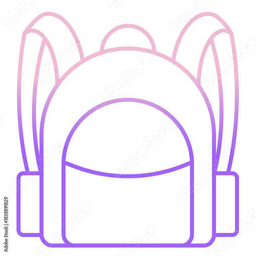Outline Color school bag icon