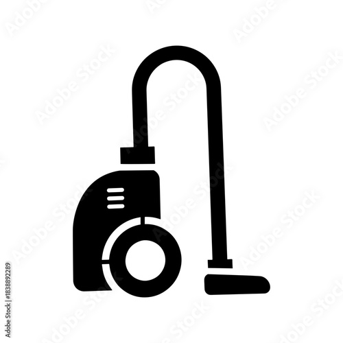 Modern Vacuum Cleaner Icon Representing Household Cleaning, Hygiene, and Efficient Dust Removal for Home and Cleaning Service Design