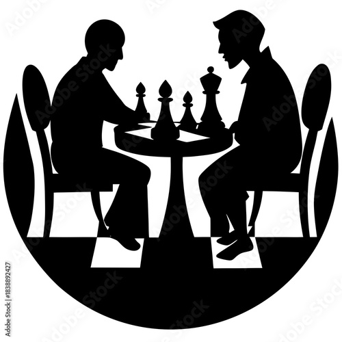 Chess Competition Silhouette Vector Design