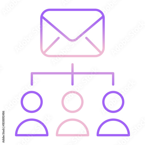 Outline Color Email Subscribers icon