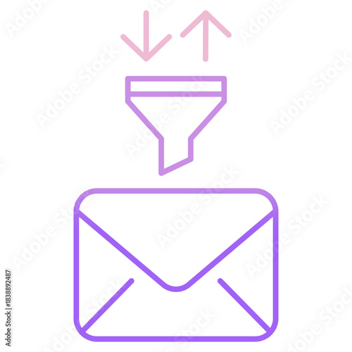 Outline Color Filter Message icon